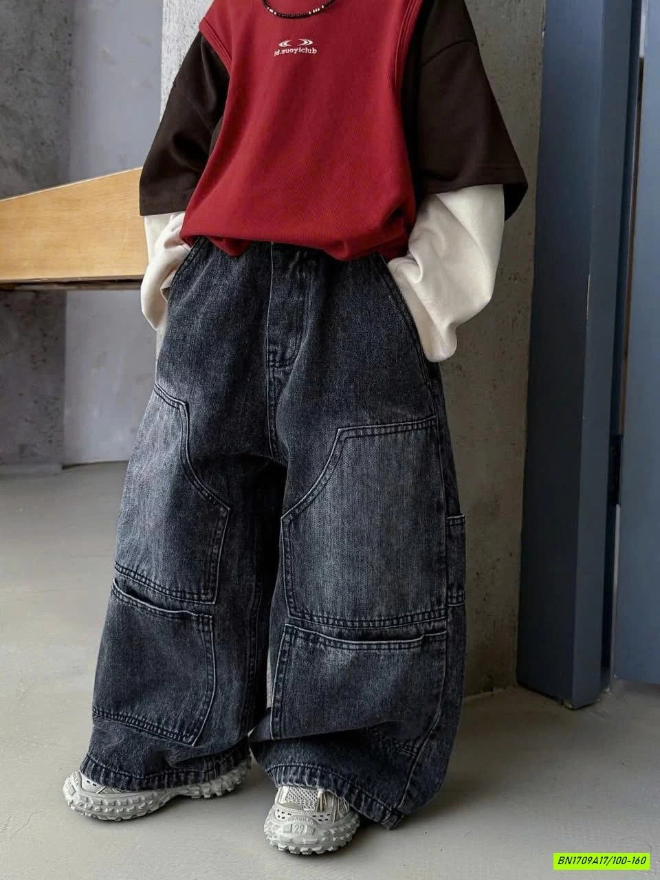 ÁO PHỐI MÀU MIX JEANS CÁ TÍNH