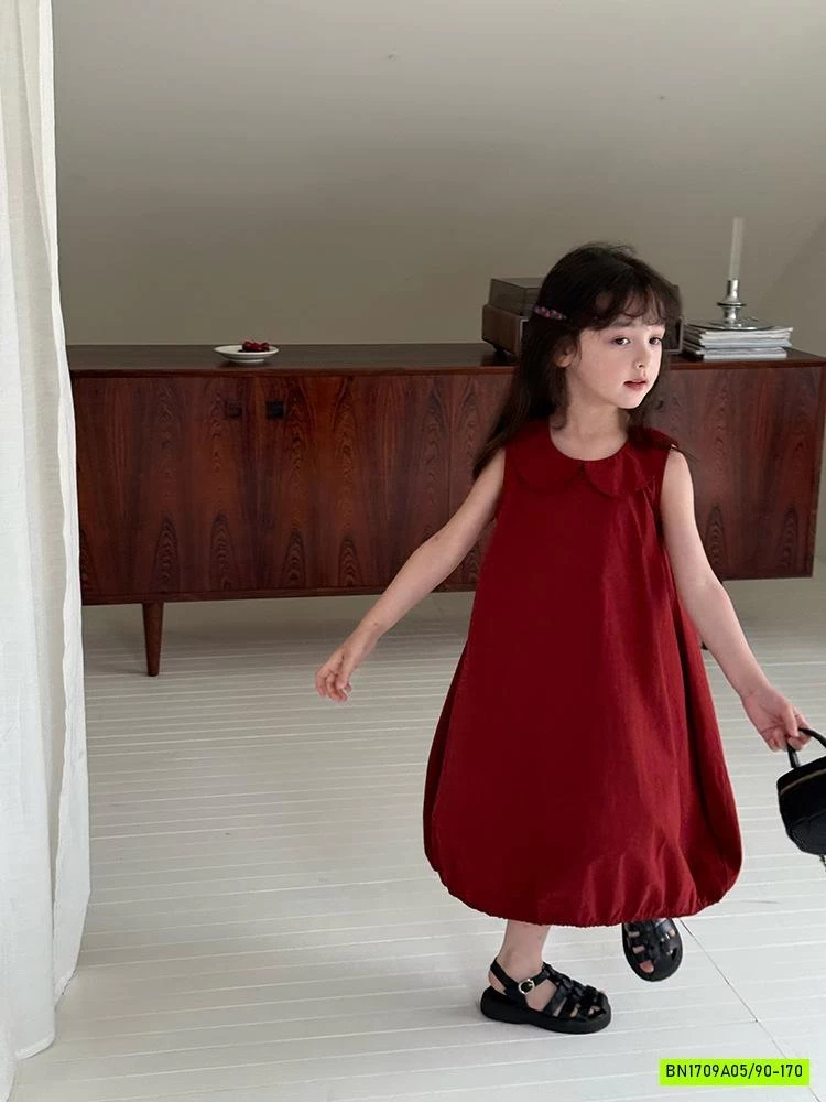 ĐẦM BÍ ĐỎ CỔ SEN 25E021 AMBB