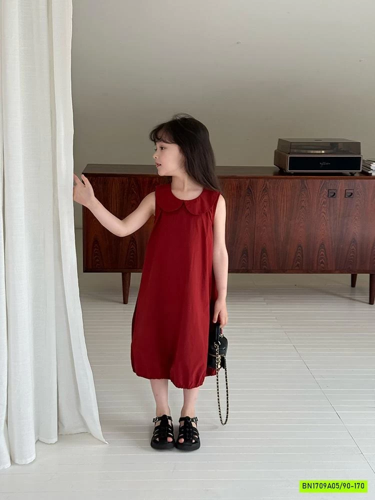 ĐẦM BÍ ĐỎ CỔ SEN 25E021 AMBB