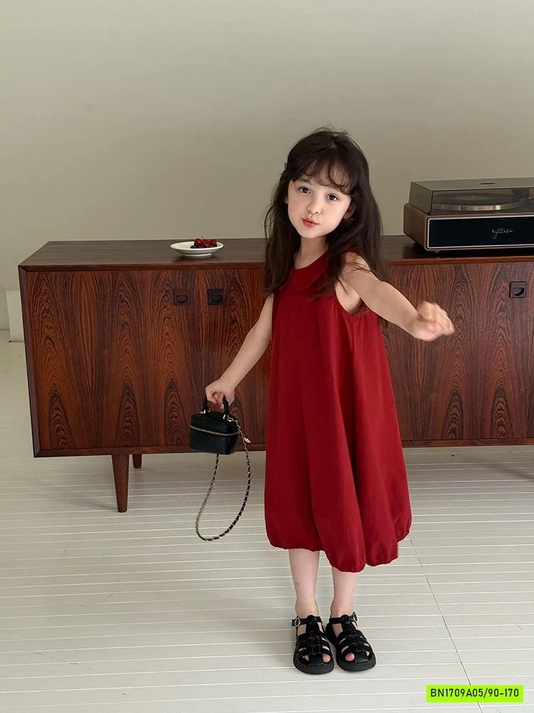 ĐẦM BÍ ĐỎ CỔ SEN 25E021 AMBB