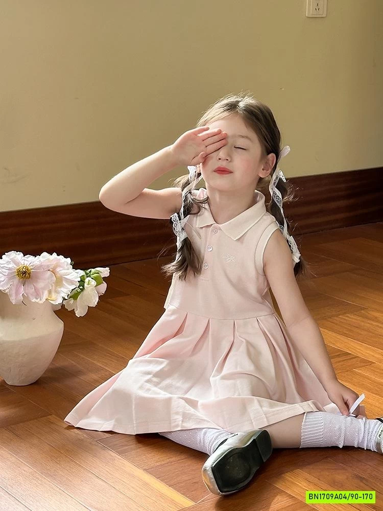 ĐẦM SÁT NÁCH CHÂN VÁY XẾP LY 25C161 AMBB