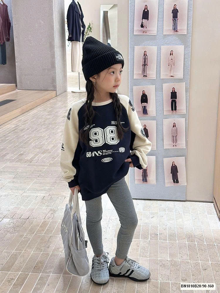 ÁO NỈ PHỐI MÀU TAY SỐ 98AMBB 25G075