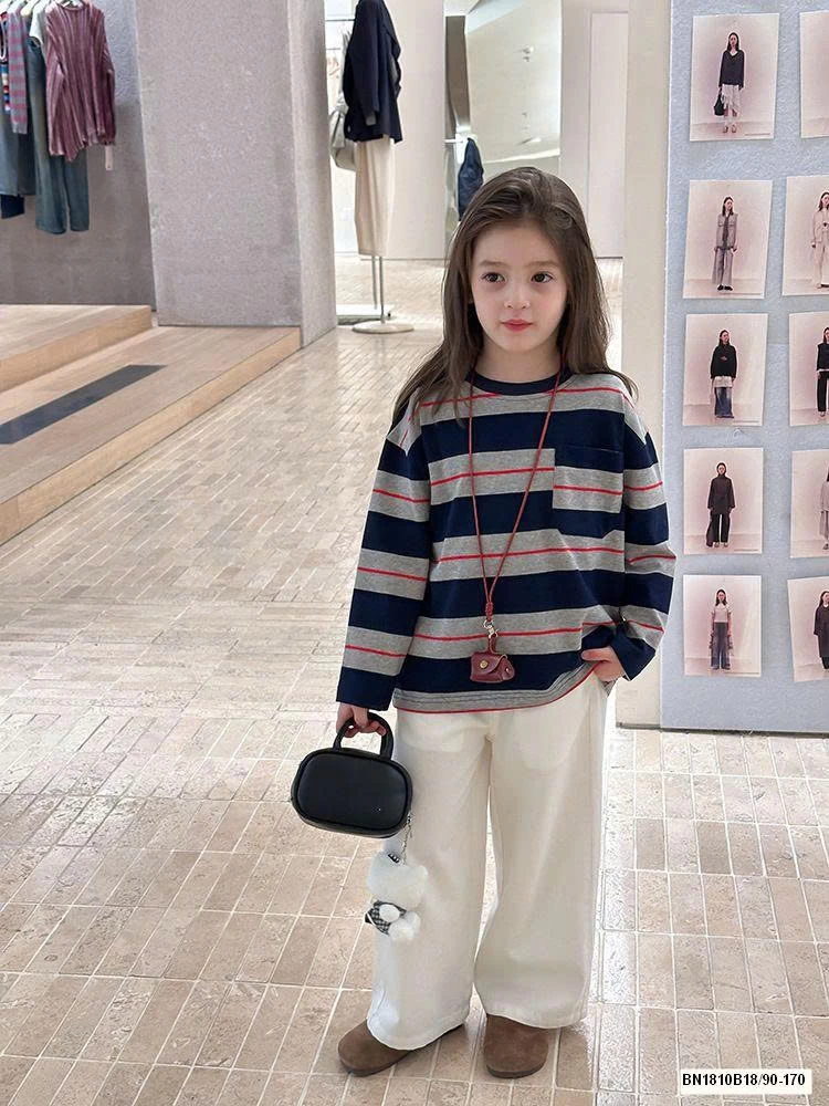 ÁO THUN KẺ MÙA THU AMBB 25G010