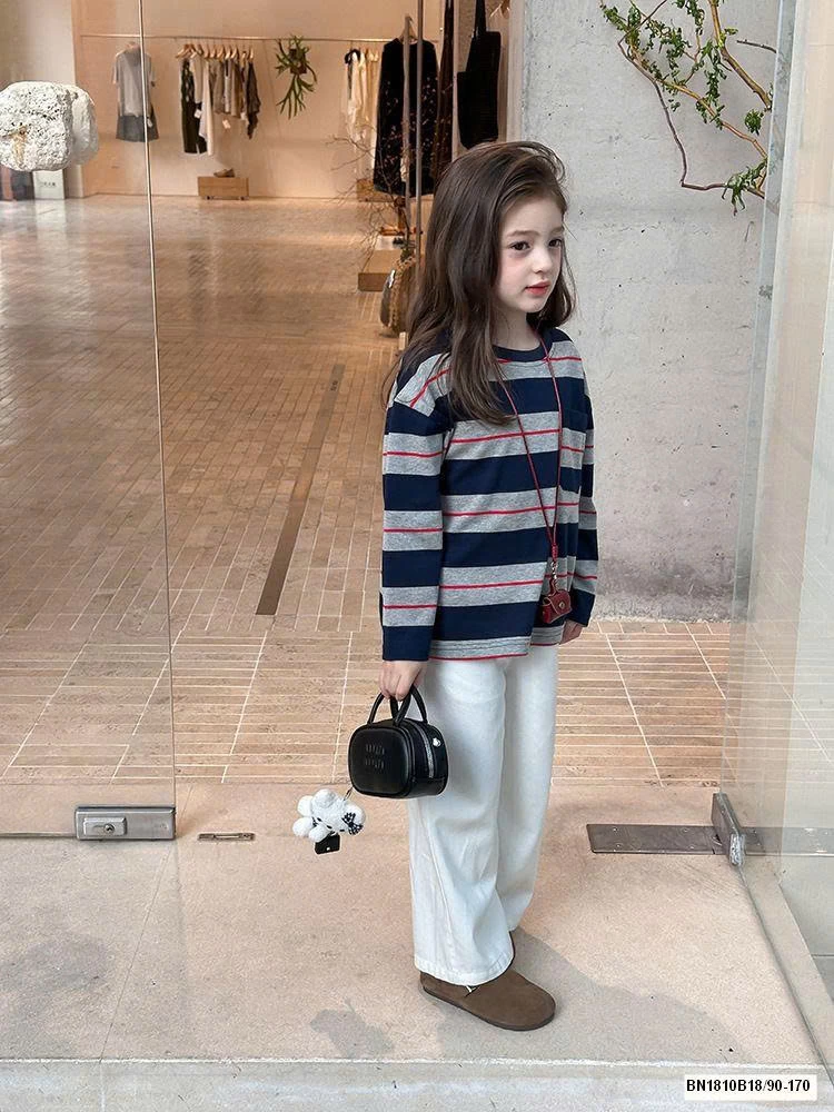 ÁO THUN KẺ MÙA THU AMBB 25G010