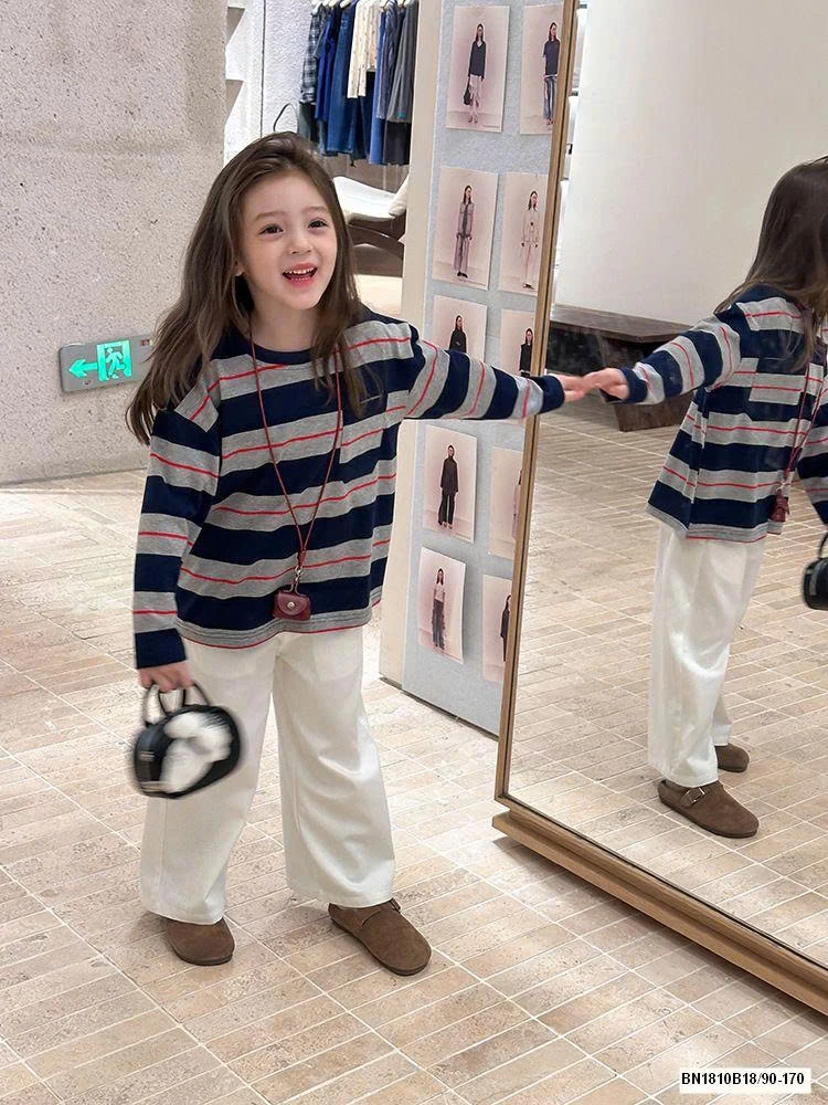 ÁO THUN KẺ MÙA THU AMBB 25G010