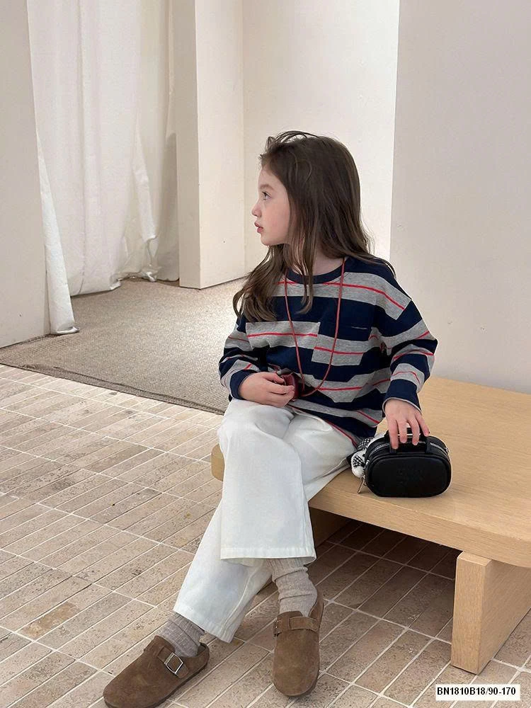 ÁO THUN KẺ MÙA THU AMBB 25G010