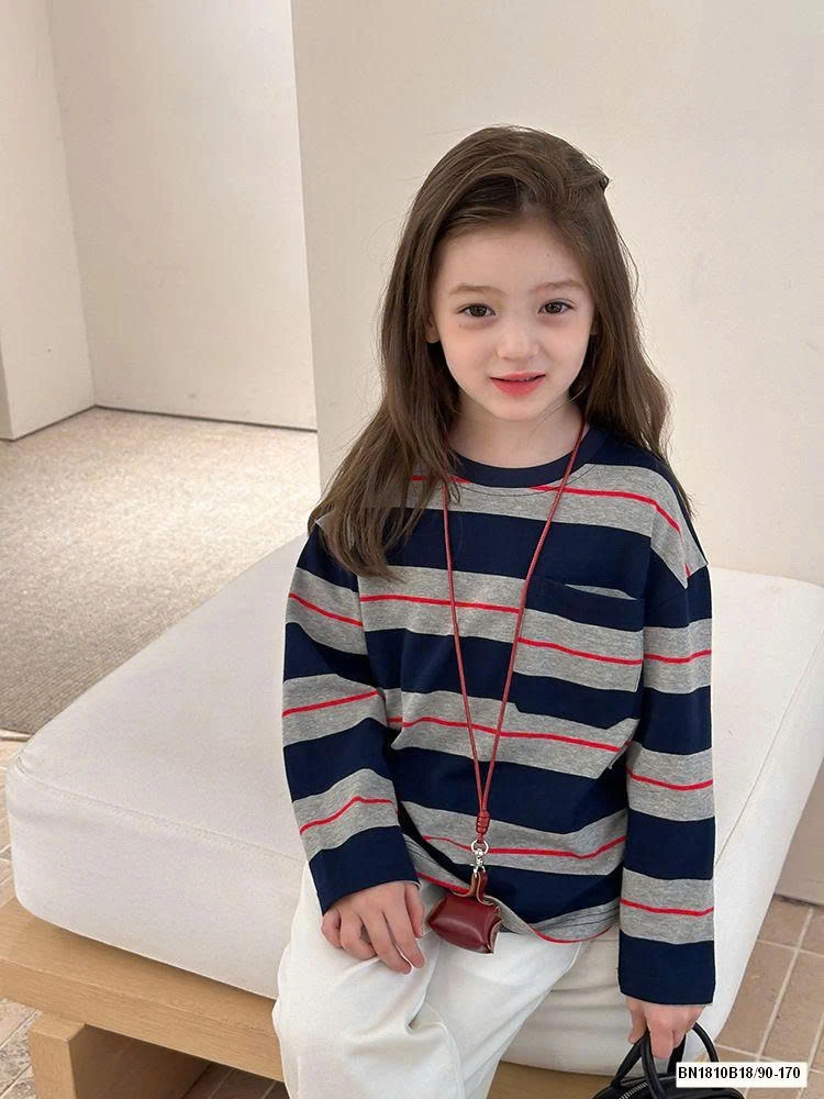 ÁO THUN KẺ MÙA THU AMBB 25G010