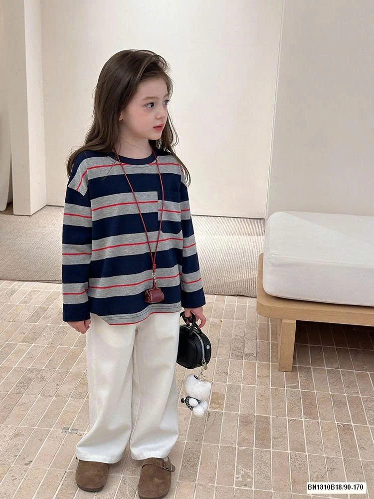 ÁO THUN KẺ MÙA THU AMBB 25G010