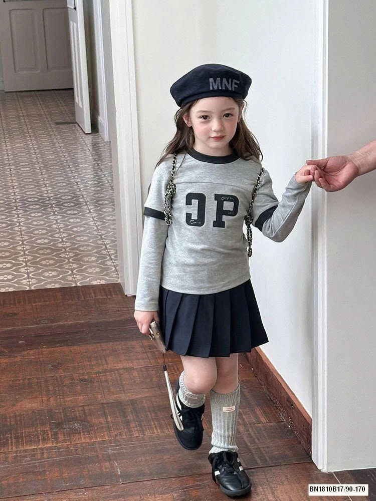 ÁO THUN XÁM CHỮ J.P AMBB 	25F047