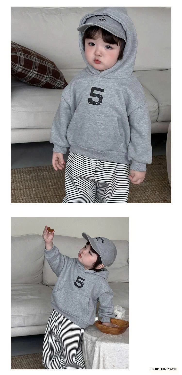 SET ÁO HOODIE SỐ 5 MIX QUẦN KẺ NGANG