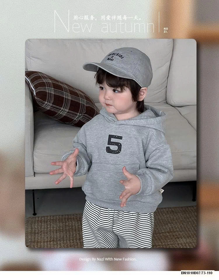 SET ÁO HOODIE SỐ 5 MIX QUẦN KẺ NGANG