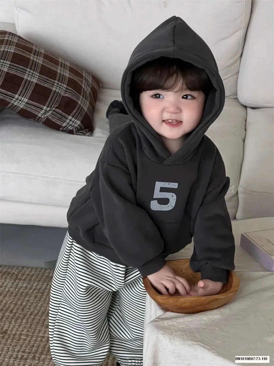SET ÁO HOODIE SỐ 5 MIX QUẦN KẺ NGANG