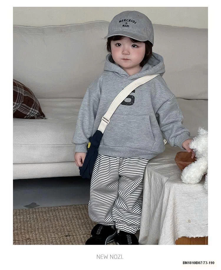 SET ÁO HOODIE SỐ 5 MIX QUẦN KẺ NGANG