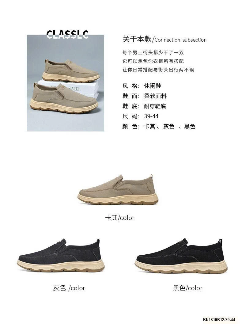 GIÀY VẢI SLIPON NAM