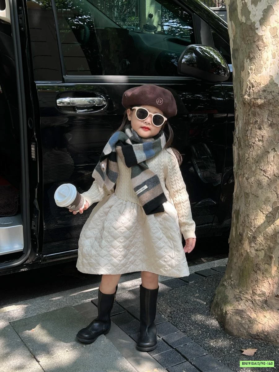 ĐẦM LEN PHỐI CHÂN VÁY PHAO