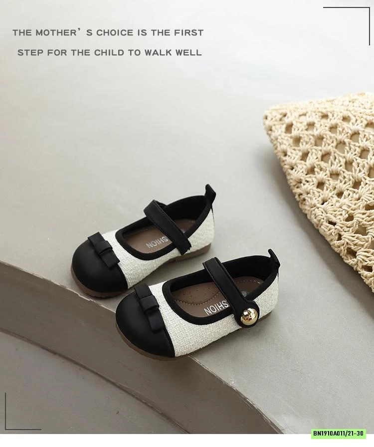 GIÀY BÚP BÊ DẠ PHỐI NƠ