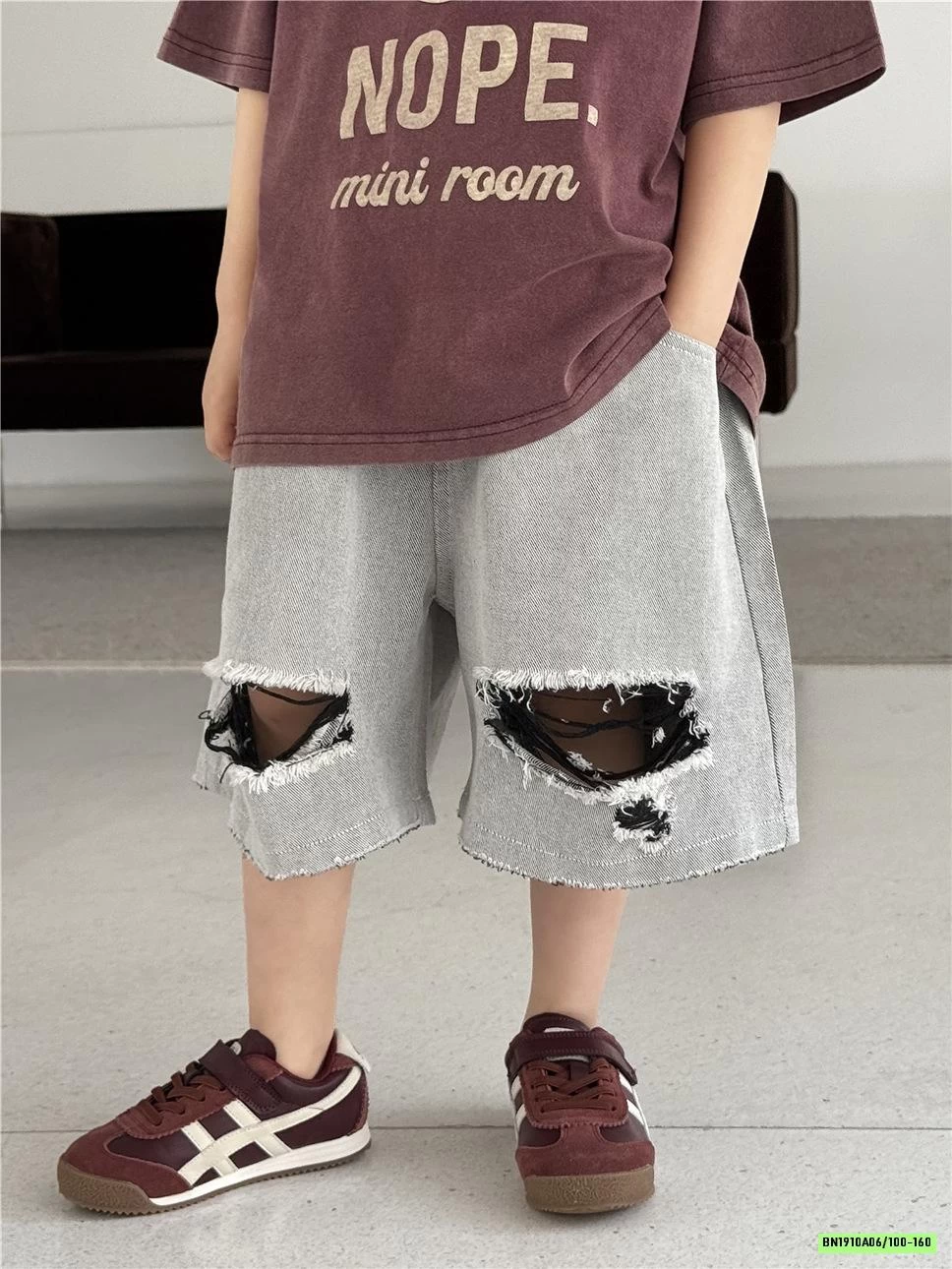 SHORT JEANS RÁCH GỐI SNIDOLS