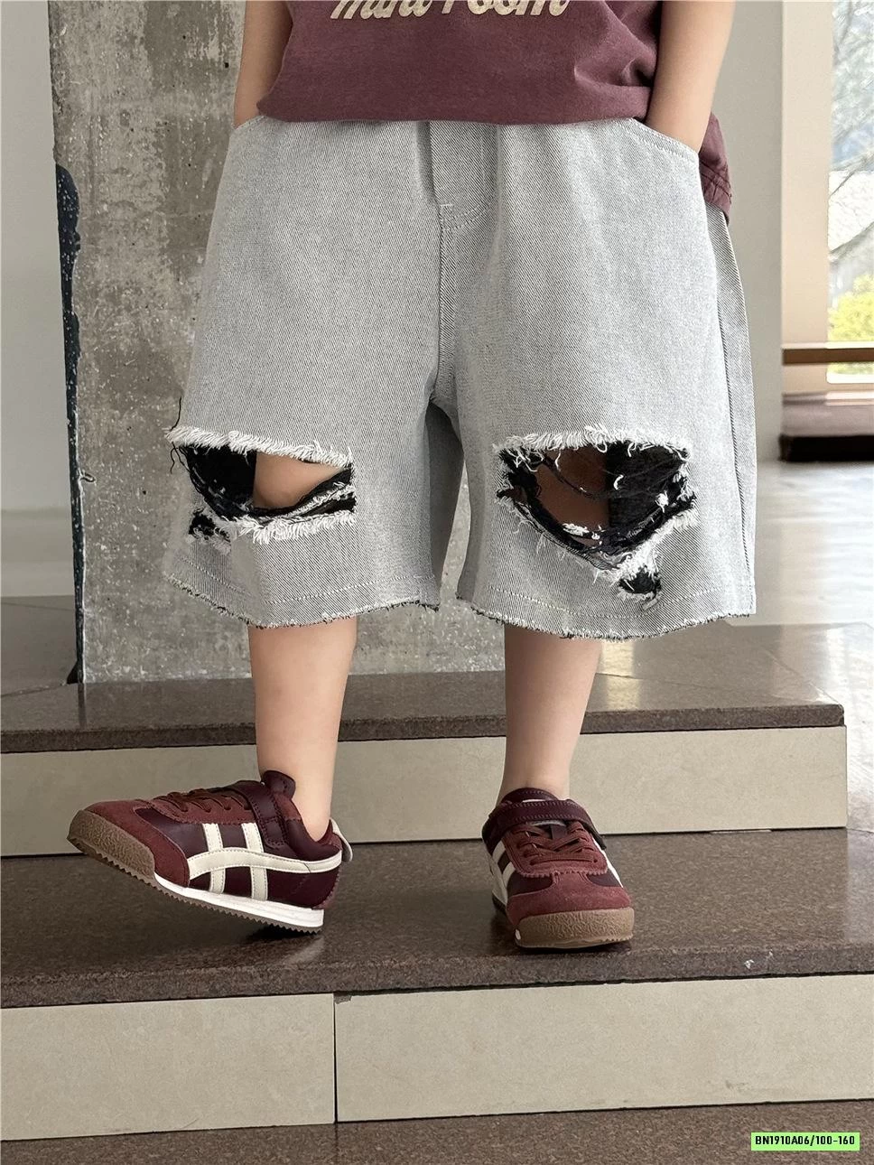 SHORT JEANS RÁCH GỐI SNIDOLS