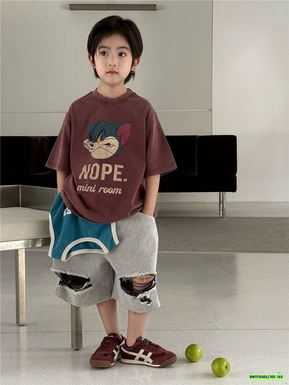 SHORT JEANS RÁCH GỐI SNIDOLS