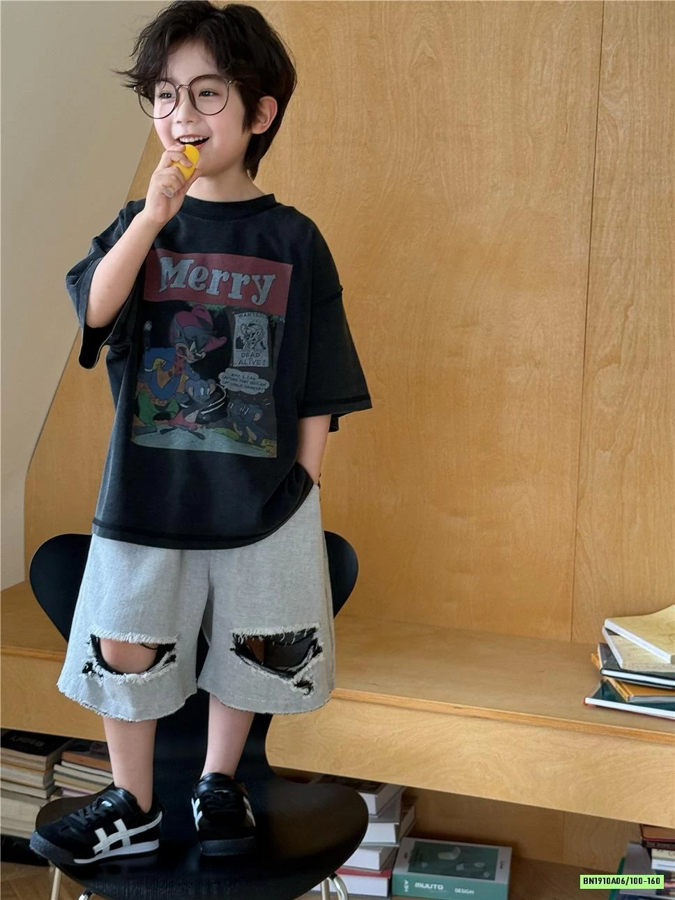 SHORT JEANS RÁCH GỐI SNIDOLS