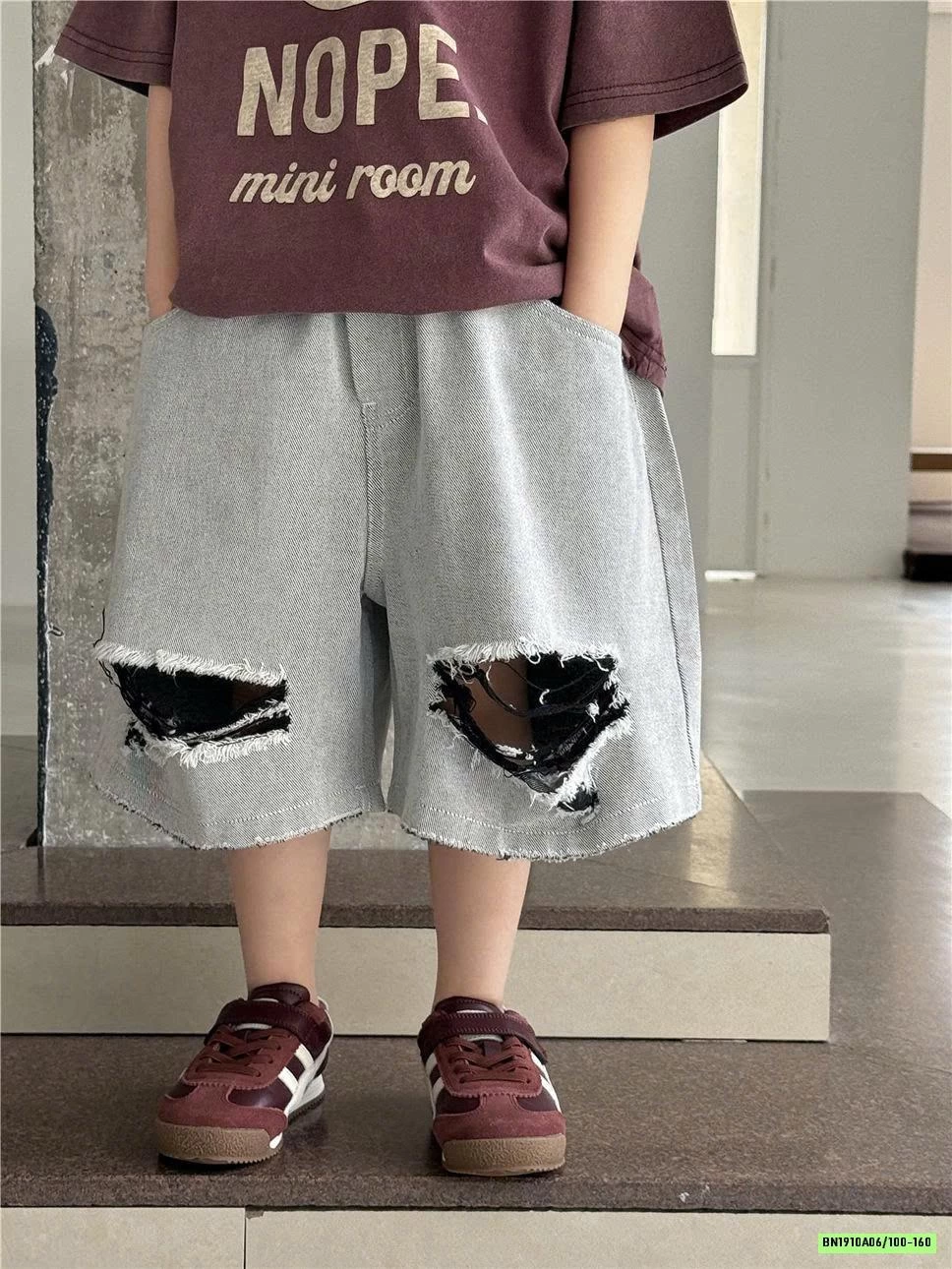 SHORT JEANS RÁCH GỐI SNIDOLS