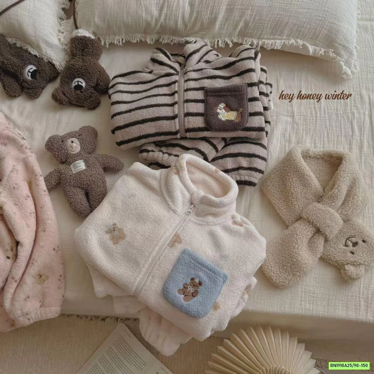 BỘ LÔNG CỪU ÁO KHOÁC HONEY