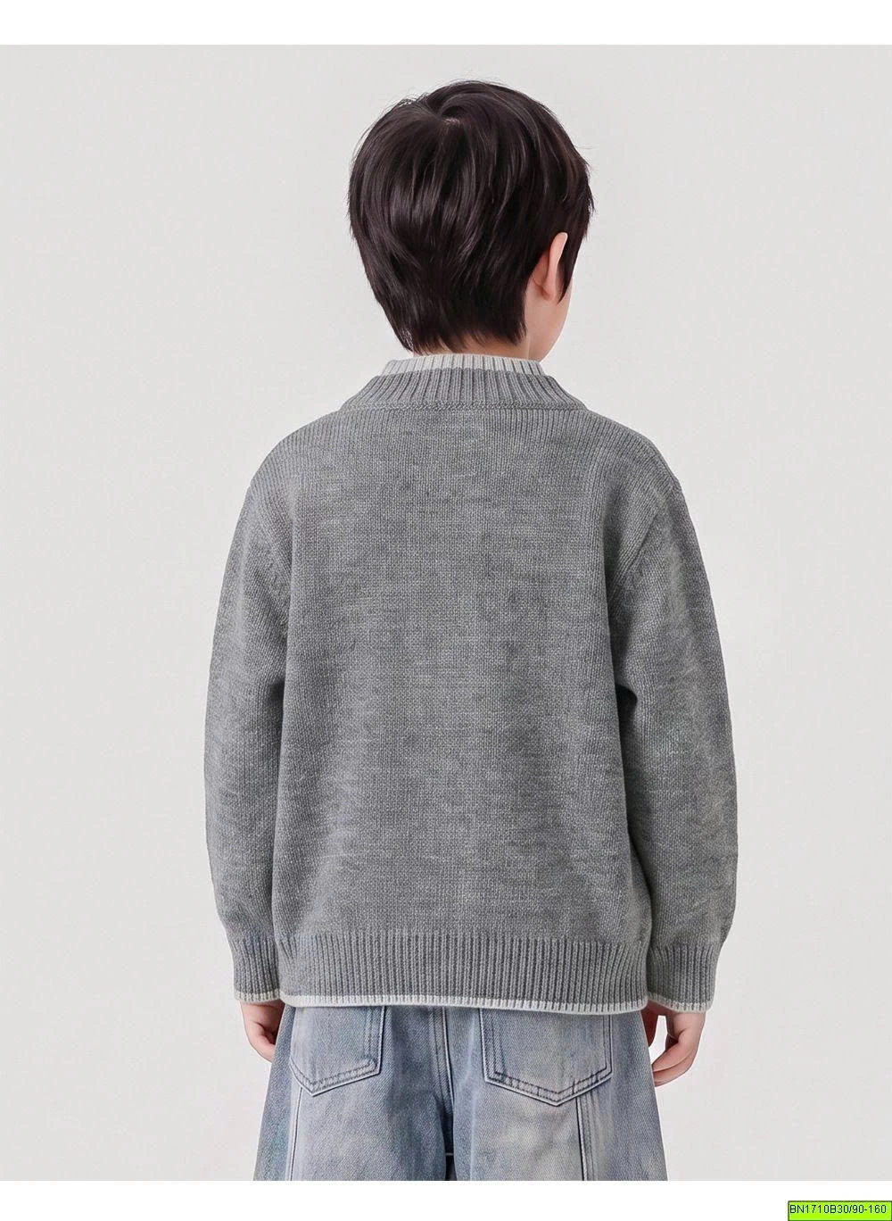 CARDIGAN CỔ TRÒNG THÊU CHỮ