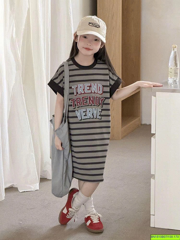 VÁY THUN KẺ NGANG AMBB 26C011