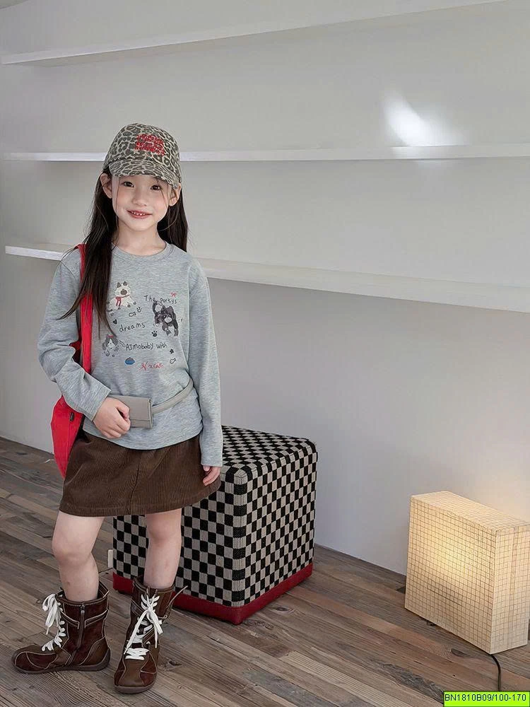 ÁO THUN IN HÌNH CHÓ MÈO AMBB 26E071