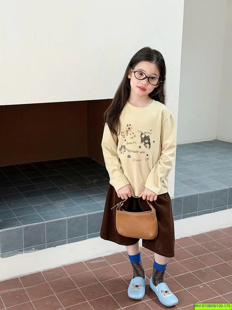 ÁO THUN IN HÌNH CHÓ MÈO AMBB 26E071