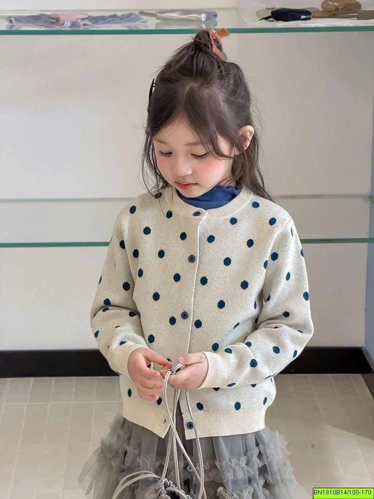 ÁO KHOÁC LEN CHẤM BI AMBB 26E271