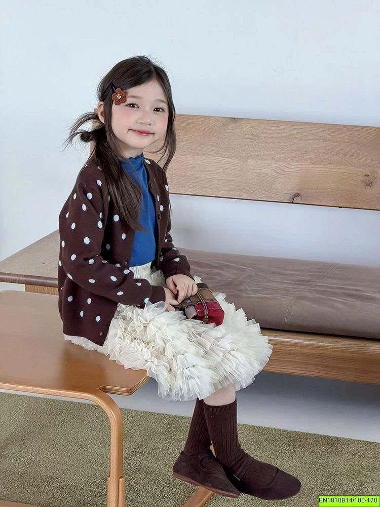 ÁO KHOÁC LEN CHẤM BI AMBB 26E271