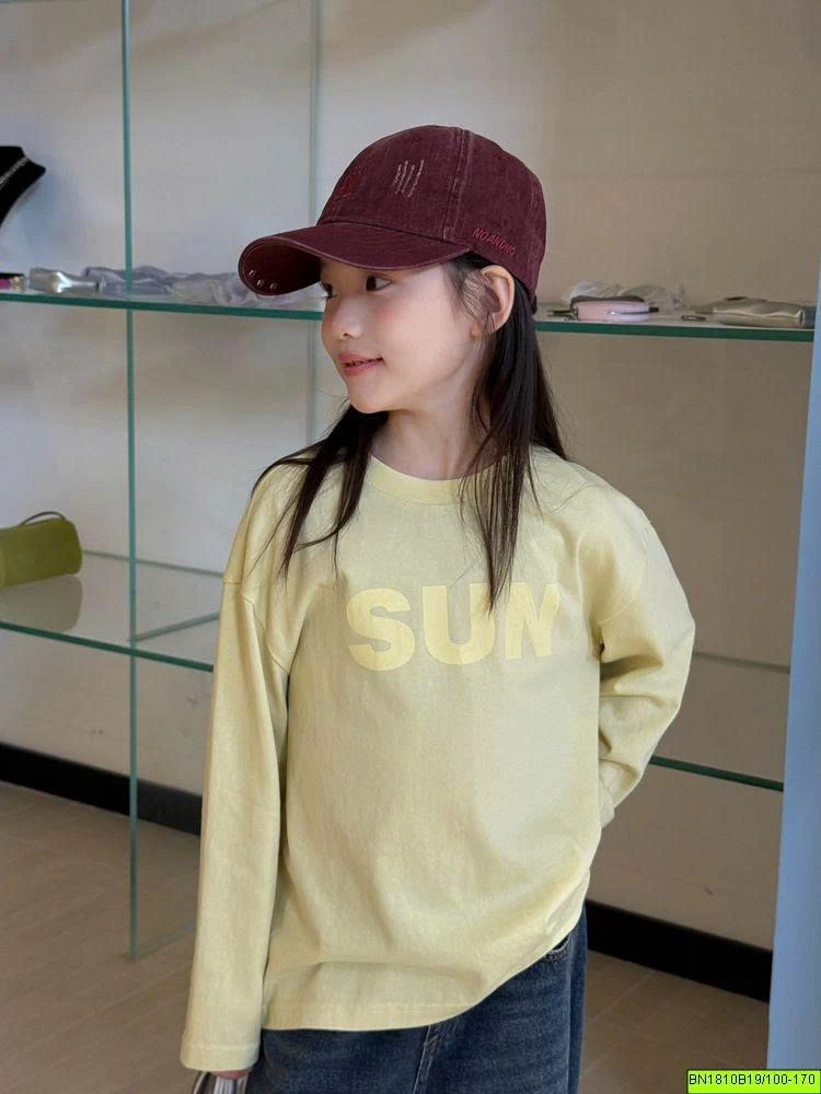 ÁO THUN CHỮ SUN DÀI TAY  AMBB  26E099