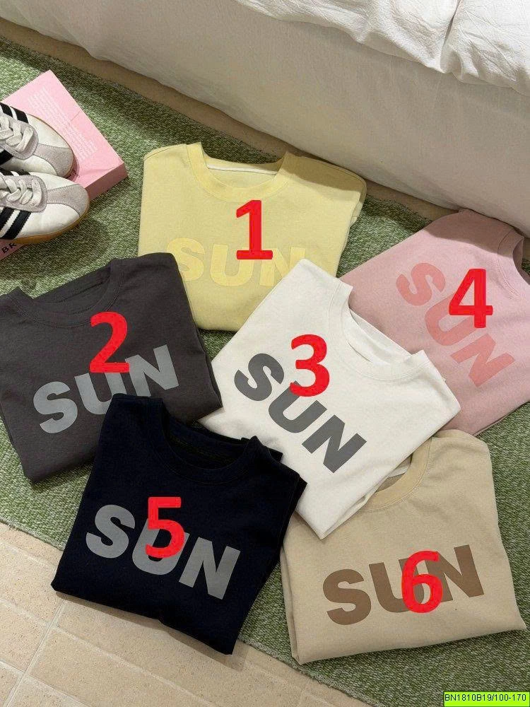 ÁO THUN CHỮ SUN DÀI TAY  AMBB  26E099