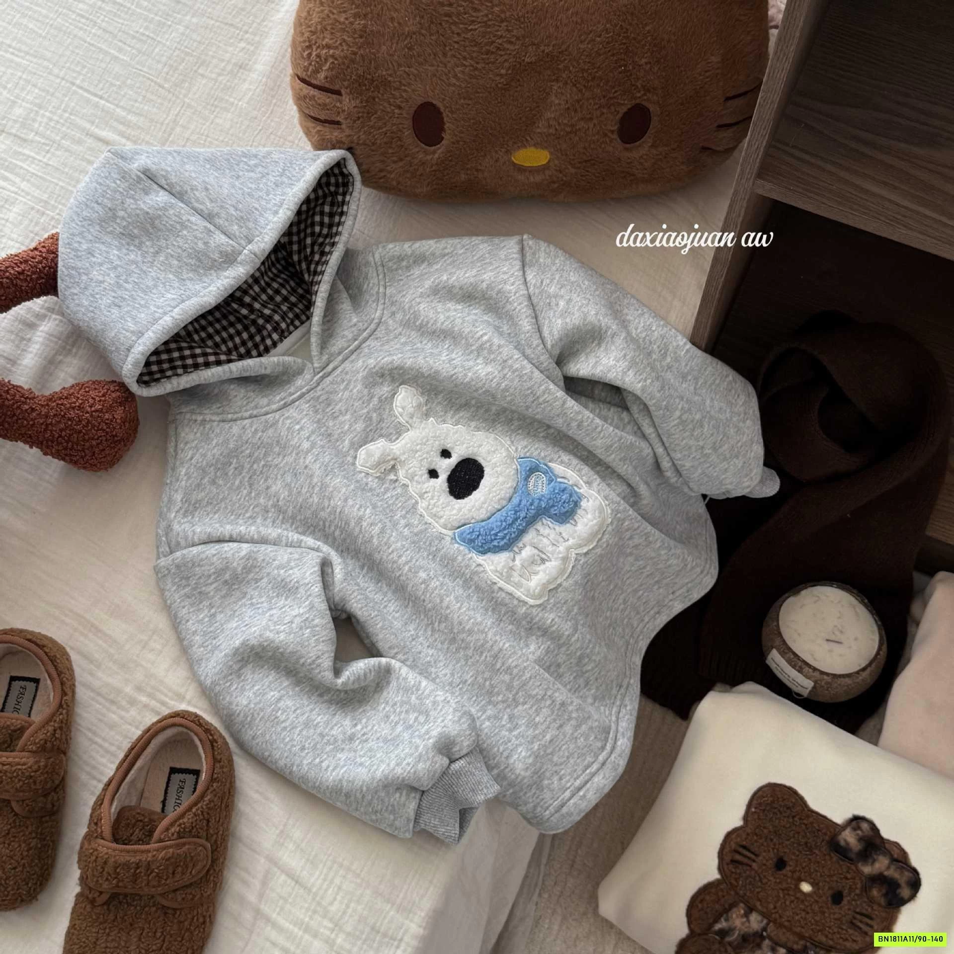 HOODIE THÚ CƯNG LÓT LÔNG CỪU