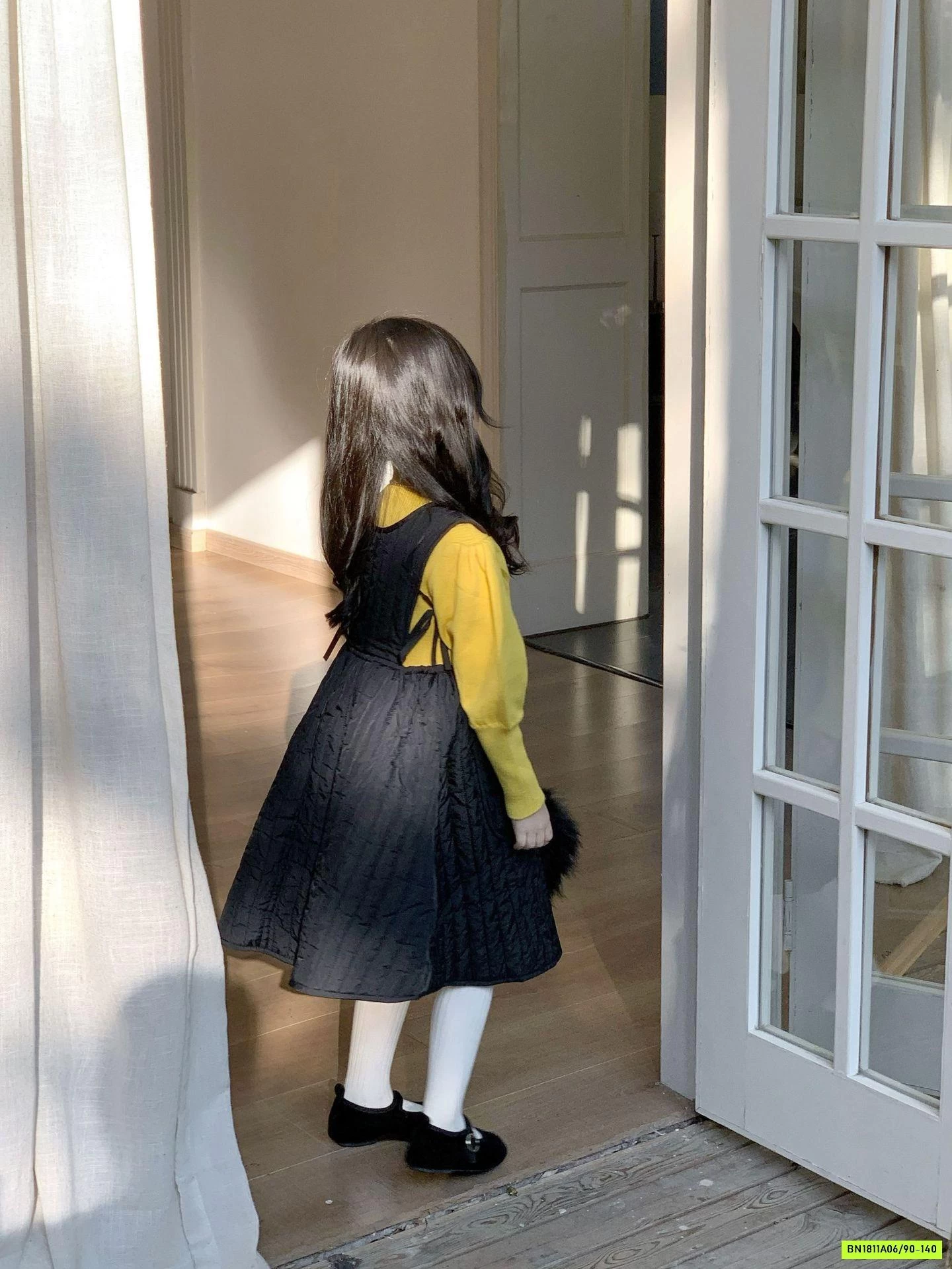 ÁO LEN VÀNG MIX ĐẦM PHAO