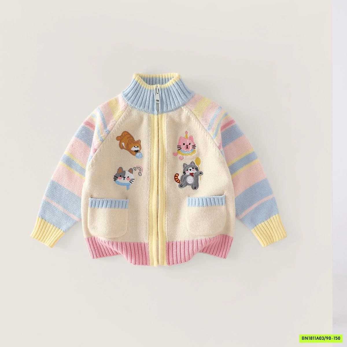 ÁO KHOÁC LEN 4 CHÚ MÈO