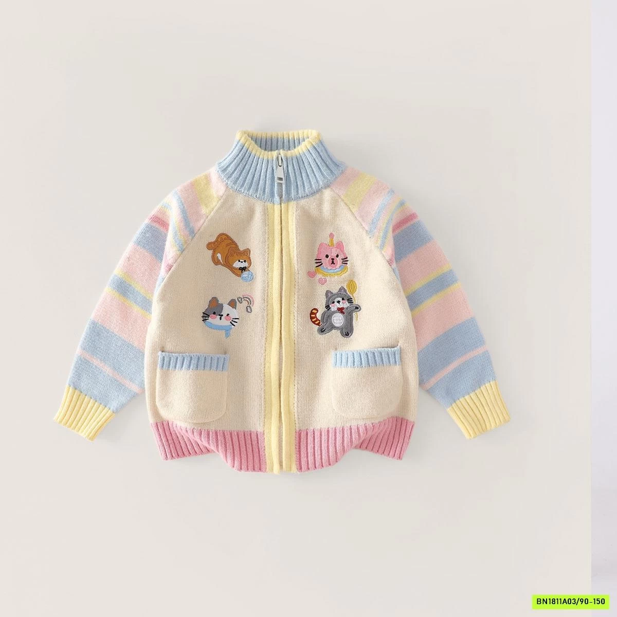 ÁO KHOÁC LEN 4 CHÚ MÈO