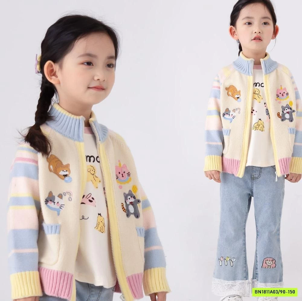 ÁO KHOÁC LEN 4 CHÚ MÈO