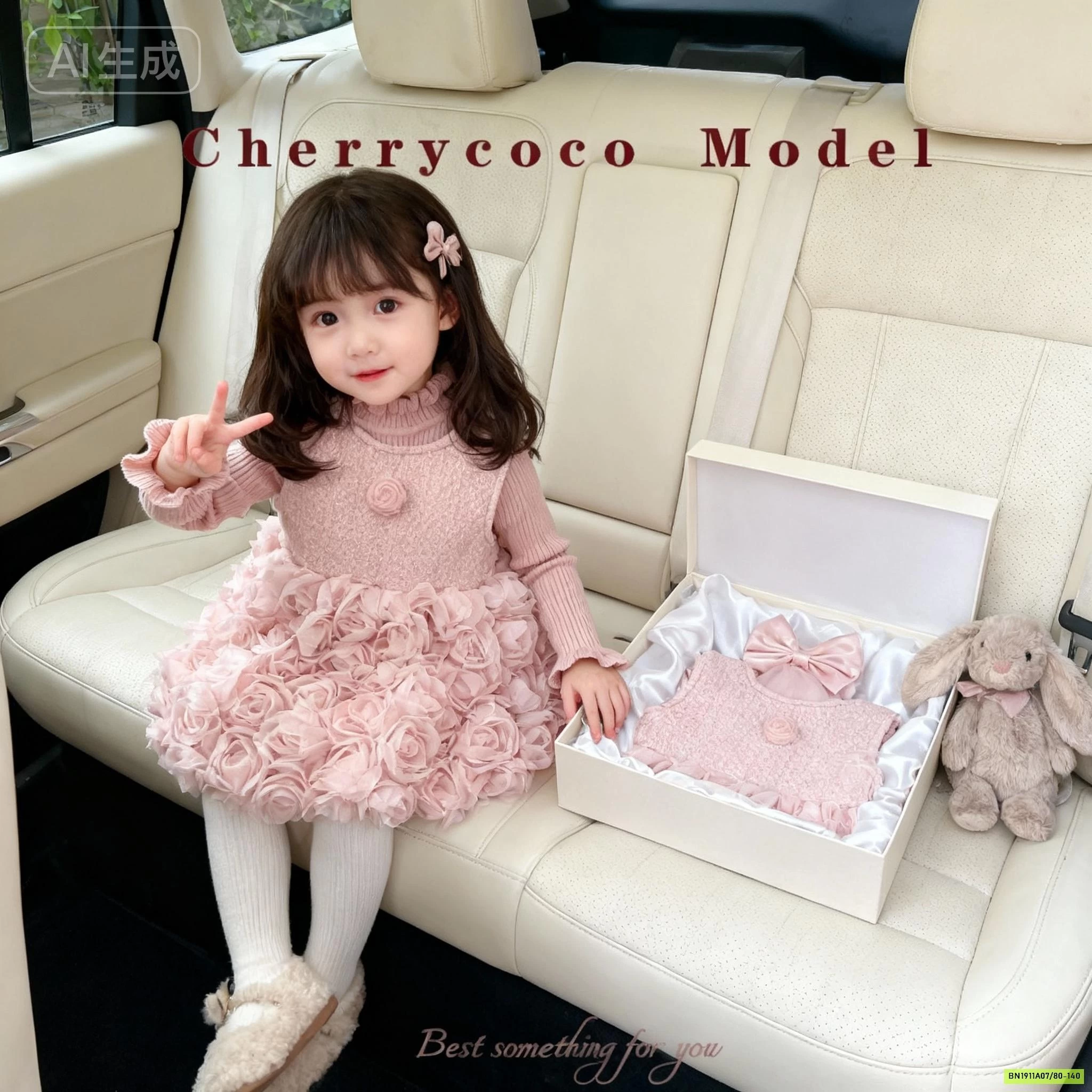 ĐẦM HOA HỒNG LÓT NHUNG CHERRYCOCO