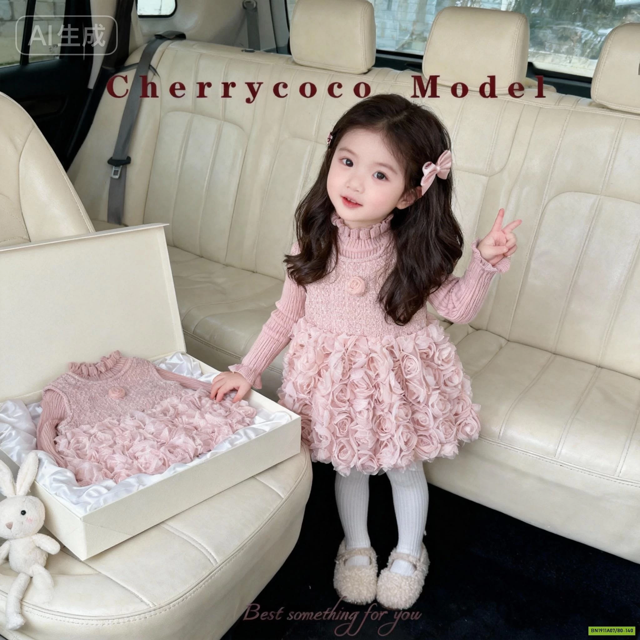 ĐẦM HOA HỒNG LÓT NHUNG CHERRYCOCO
