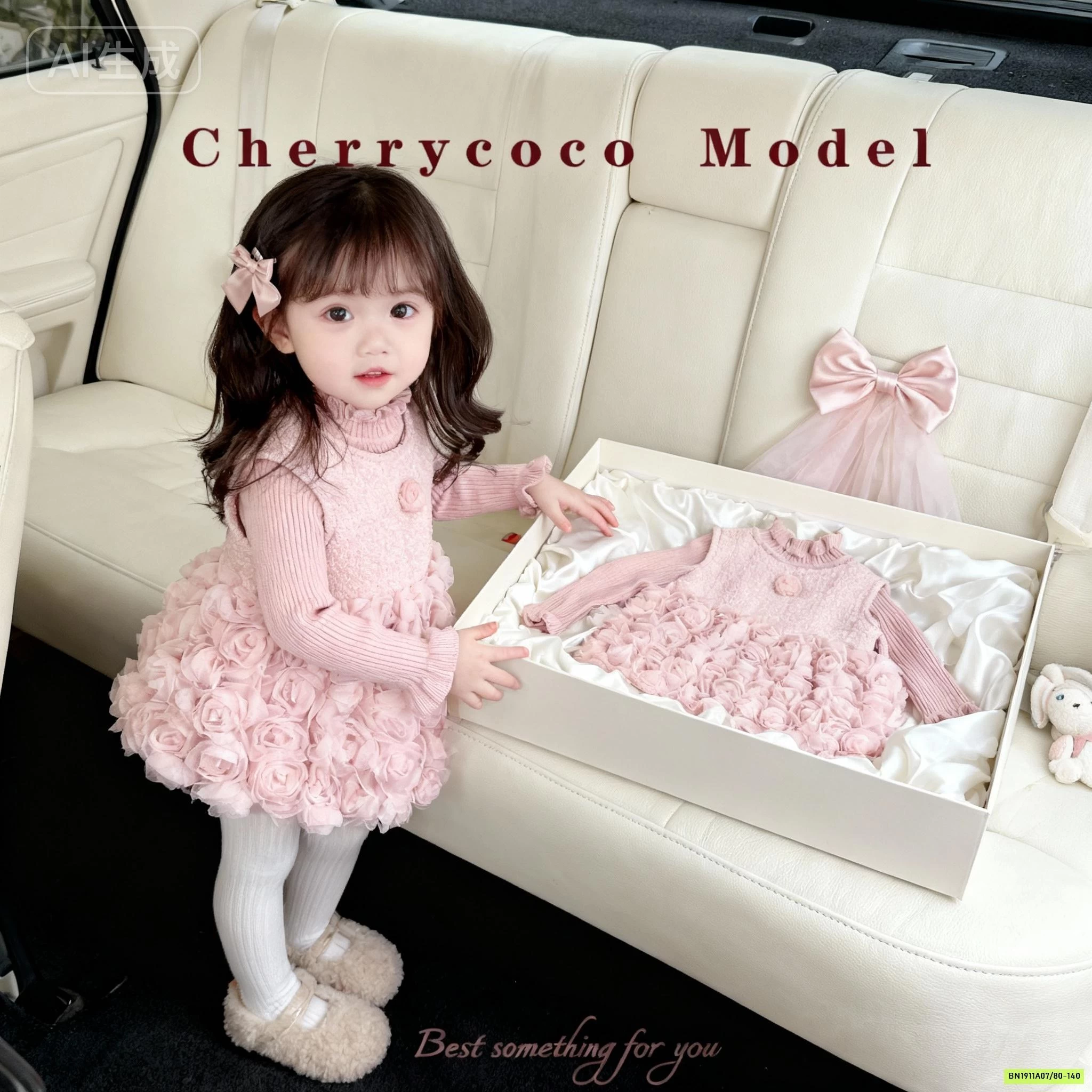 ĐẦM HOA HỒNG LÓT NHUNG CHERRYCOCO
