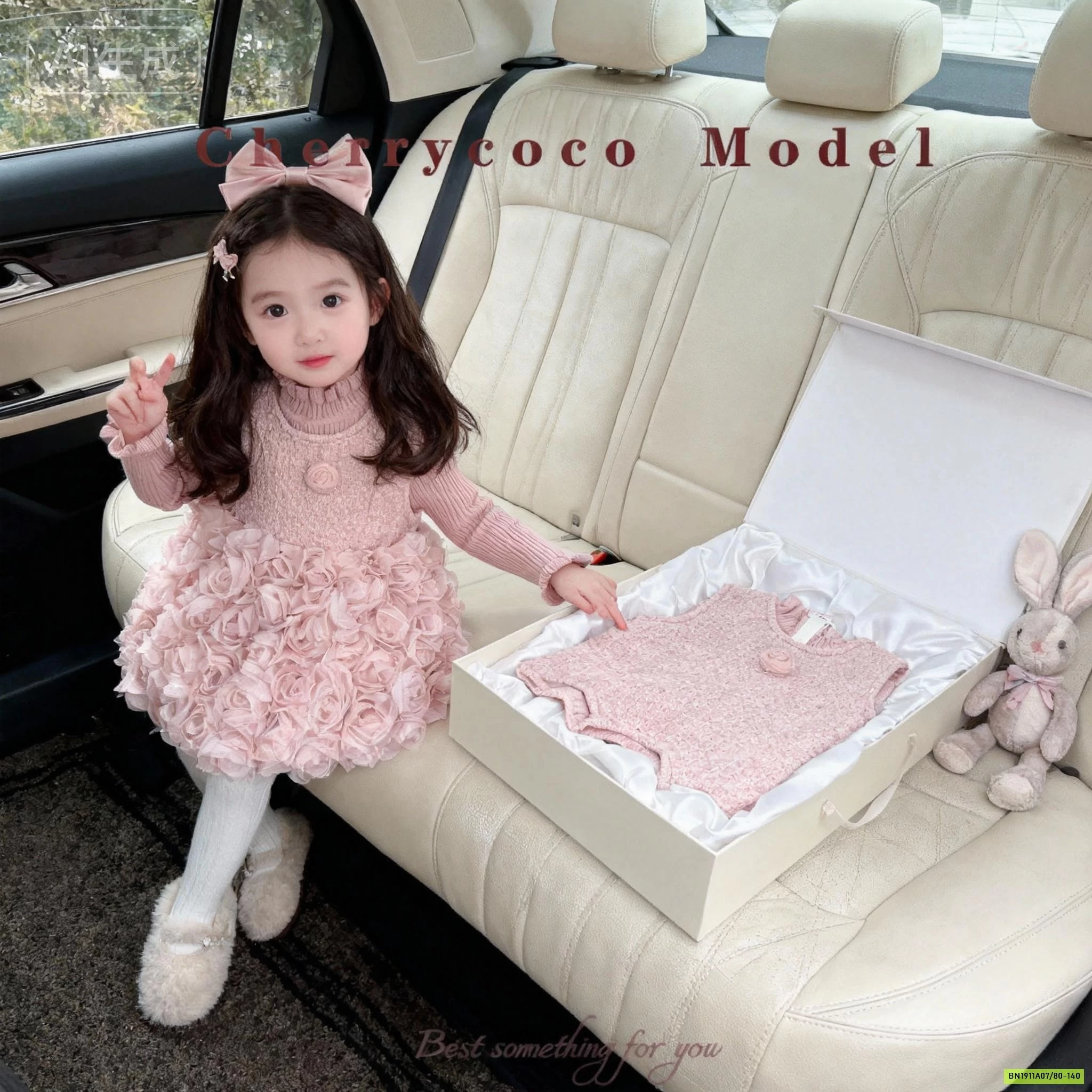 ĐẦM HOA HỒNG LÓT NHUNG CHERRYCOCO