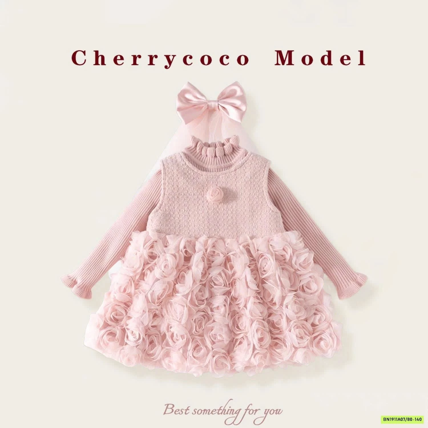 ĐẦM HOA HỒNG LÓT NHUNG CHERRYCOCO