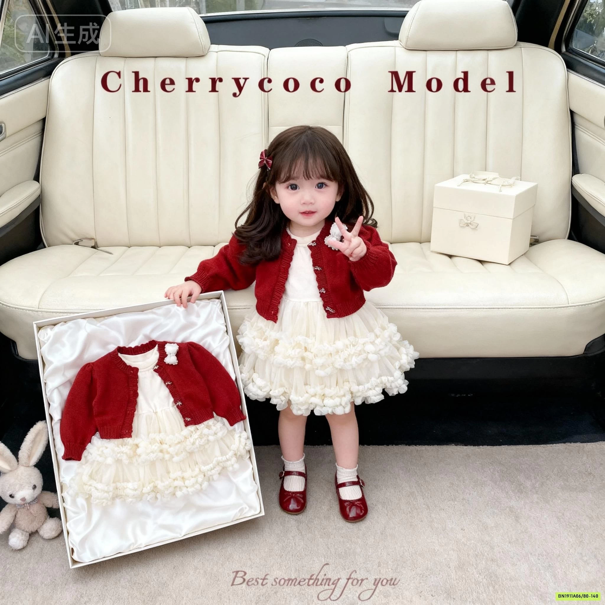 CARIDIGAN + ĐẦM VOAN CHERRYCOCO