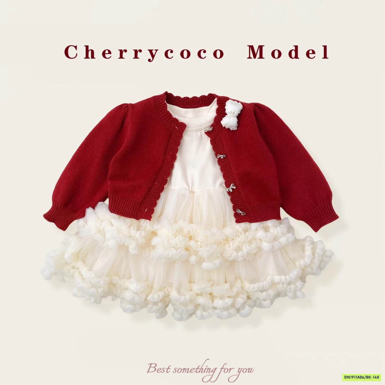 CARIDIGAN + ĐẦM VOAN CHERRYCOCO