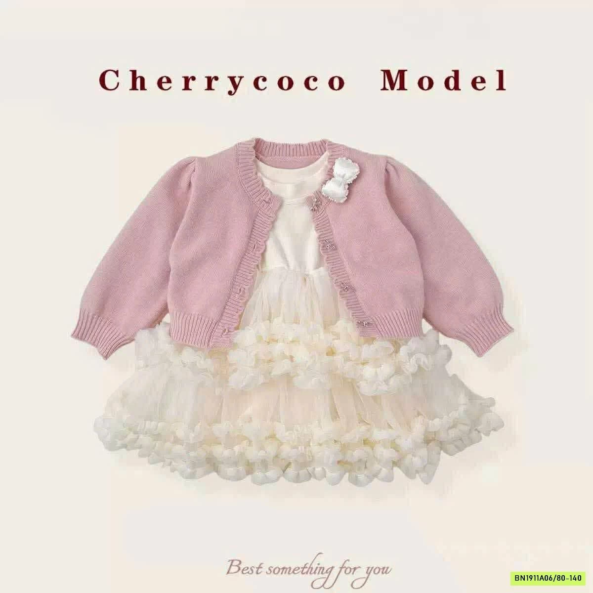 CARIDIGAN + ĐẦM VOAN CHERRYCOCO