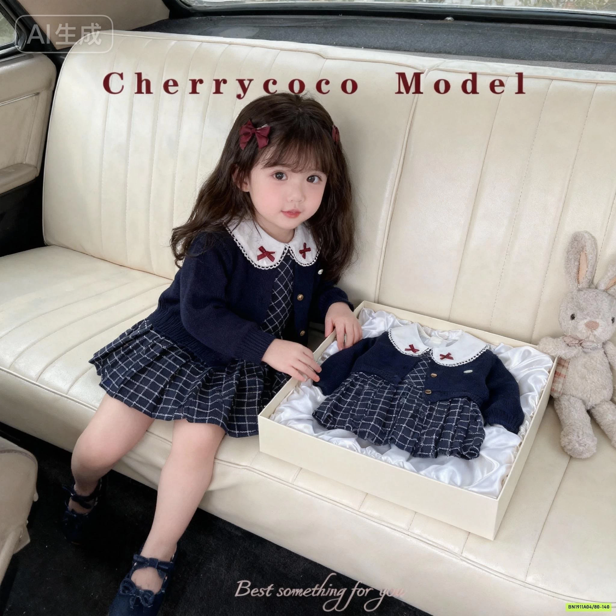 SÉT VÁY CARO + CARDIGAN CHERRYCOCO