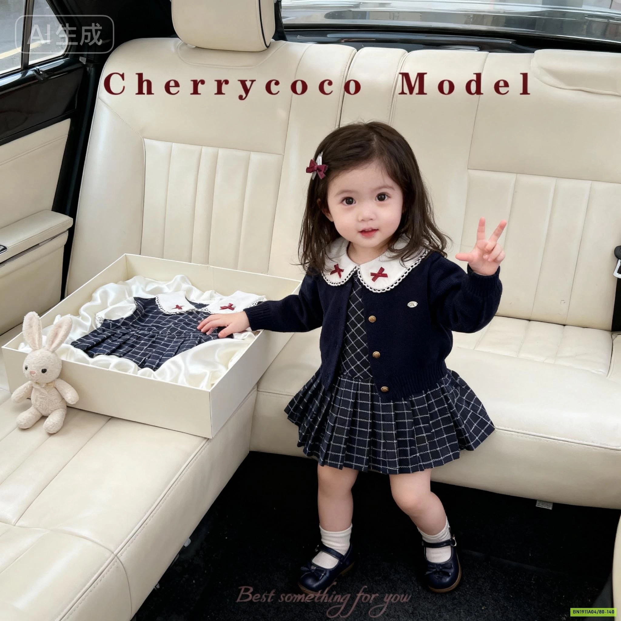 SÉT VÁY CARO + CARDIGAN CHERRYCOCO