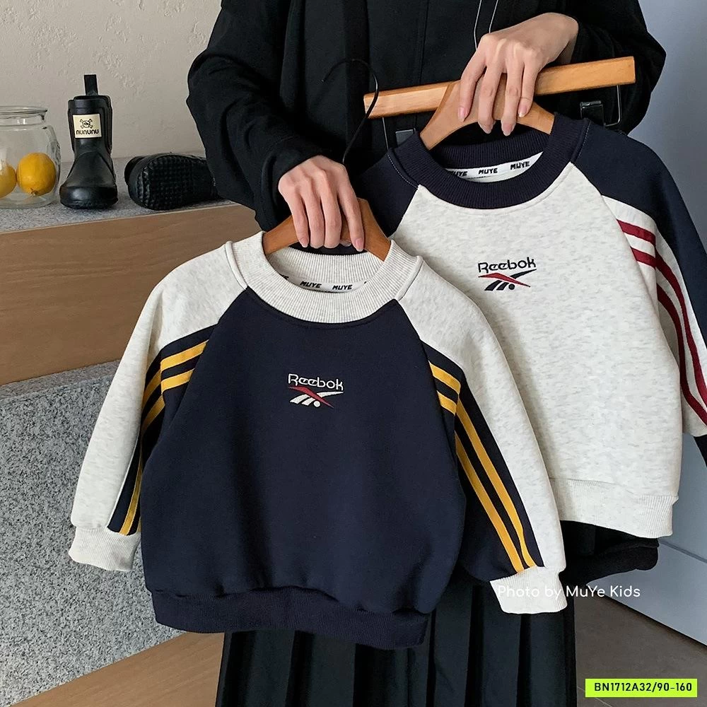 ÁO NỈ PHỐI MÀU TAY LÓT LÔNG CỪU MUYE